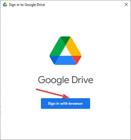 The app will ask you to sign in with your Google account.