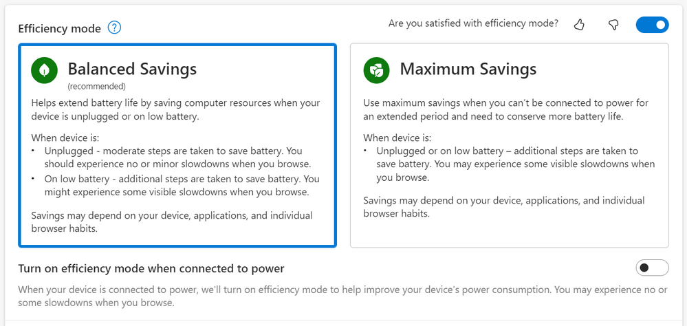 Microsoft Edge Gets Efficiency Mode Improvements to Extend Battery Life