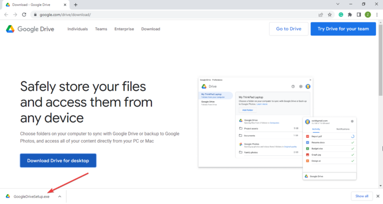 free for mac instal Google Drive 76.0.3
