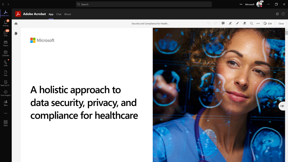microsoft teams adobe acrobat app