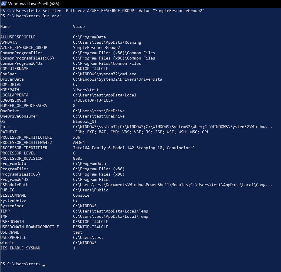 The PowerShell Set-Item cmdlet lets you set or create an environment variable.