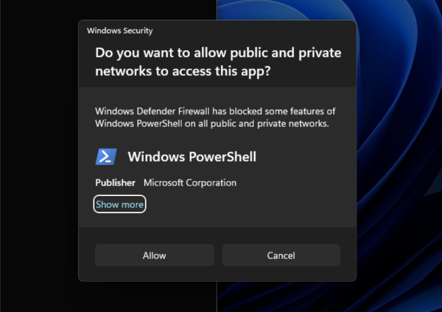 Windows Firewall notification dialogs updated to Windows 11 design language