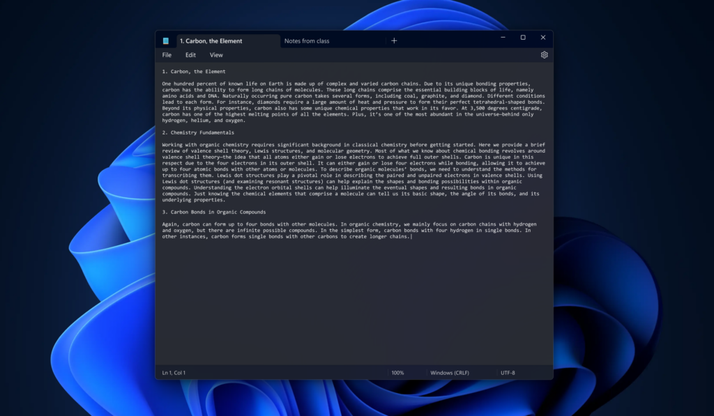 Iconos del Bloc de notas en Windows 11