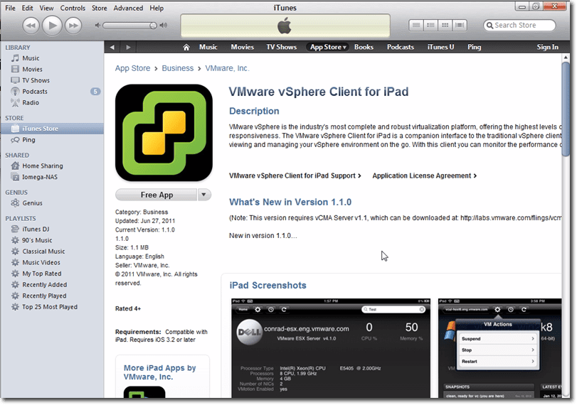 vmware vSphere Client for iPad on iTunes