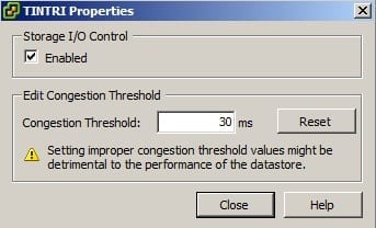 Configure vSphere Storage I/O Control (SIOC) threshold