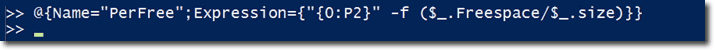 Percent Free with PowerShell