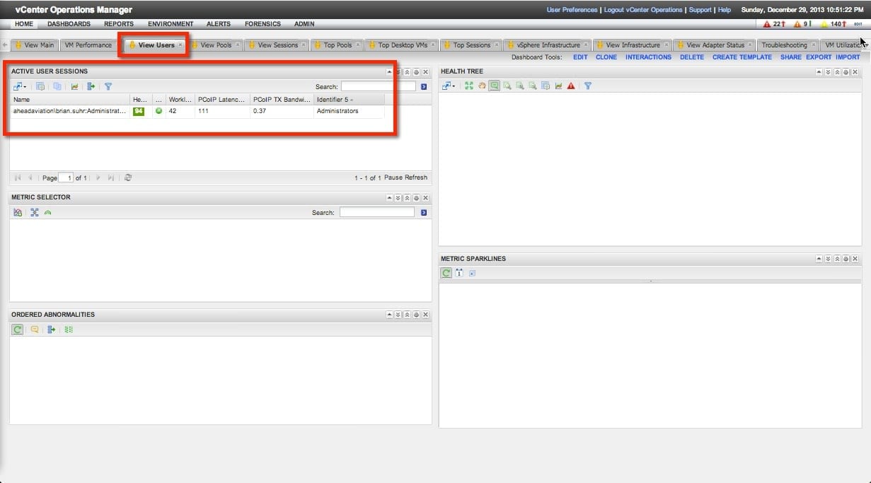 vCenter Operation Manager for Horizon View users