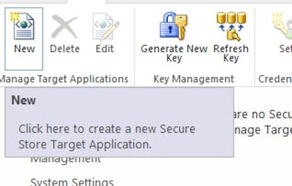configure visio graphics service sharepoint 2013: New Secure Store Target