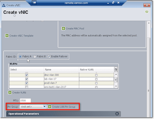 create LAN PIN group