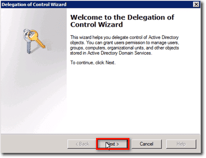delegation of control wizard
