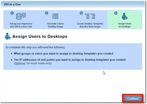 Assign users to desktops