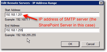 remote servers - IP address range