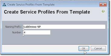 create service profiles from template
