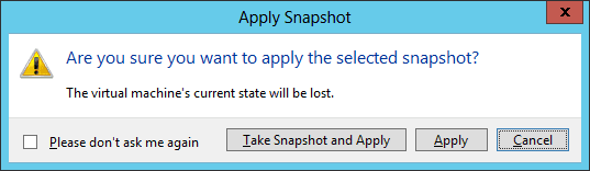 Apply a Hyper-V Snapshot