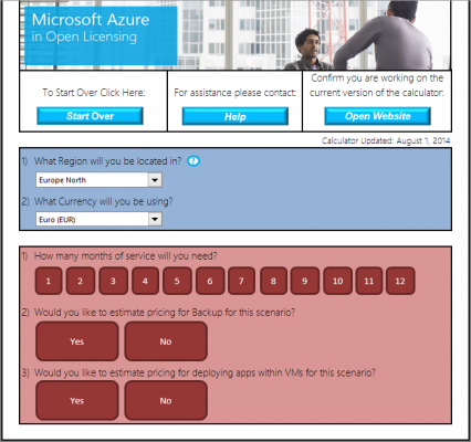 The Microsoft Azure Open Calculator. (Image Credit: Microsoft)