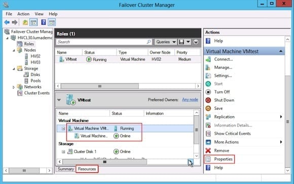 Failover Cluster manager
