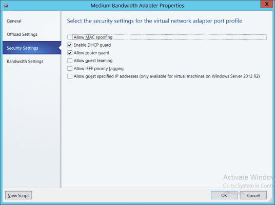 How to enable DHCP Guard and Router Guard by default using SCVMM