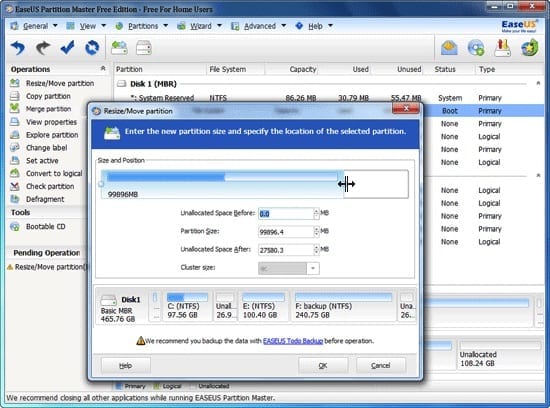 EaseUS Partition Manager Free