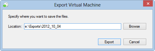 Exporting to an alternate path