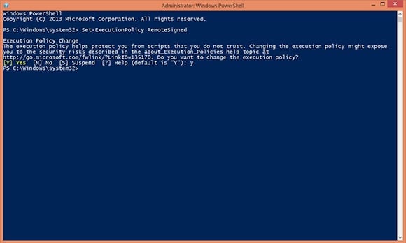 Changing PowerShell's Execution Policy
