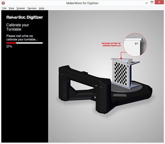 Makerbot Digitizer calibration