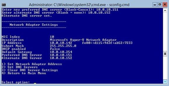 Windows Server 2012 Server Core