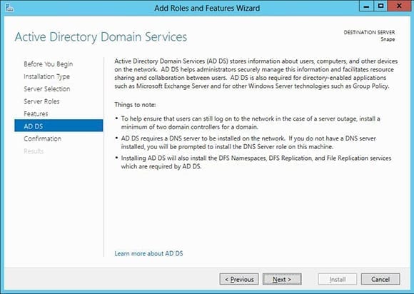 Fig 8 Active Directory Domain Services