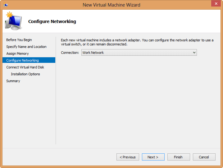 Windows 8 Hyper-V configure network