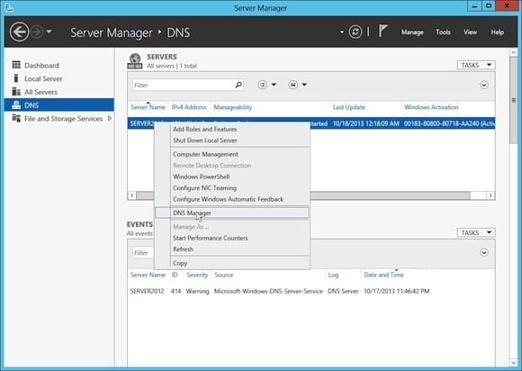forward and reverse lookup zones windows server dns manager