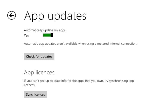 Disable automatic updates for Windows Store apps in Windows 8.1