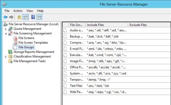 File Screening in Windows Server 2012 R2