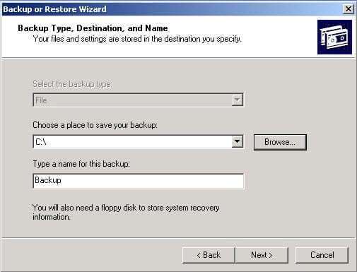 Create a Backup of Windows XP