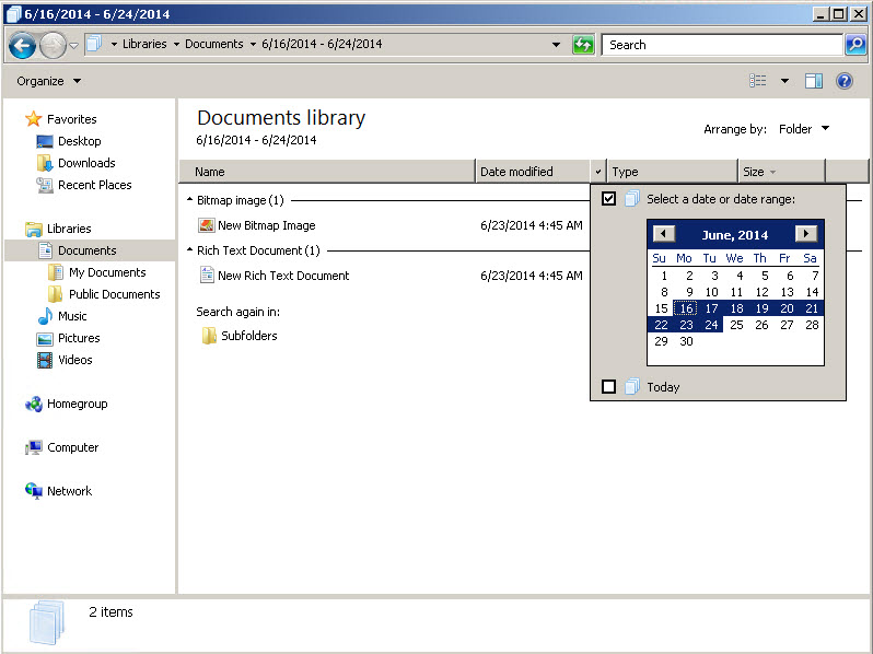 Grouping and Filtering Files in Windows 7 Explorer