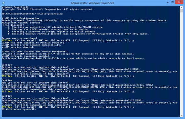 Enable PowerShell Remoting from the command line