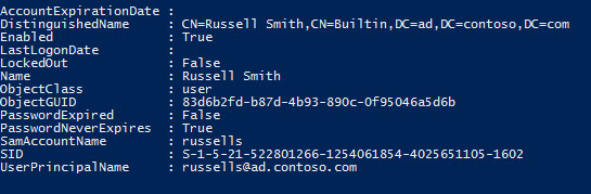 Use PowerShell search-adaccount to audit Active Directory (Image: Russell Smith)