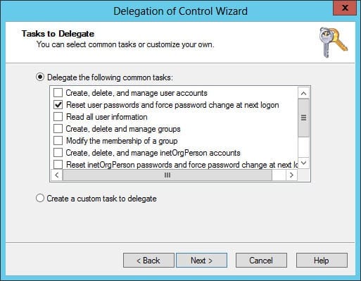 Delegate Permission to Reset AD User Account Passwords