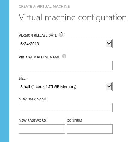 Configure basic VM settings in Windows Azure
