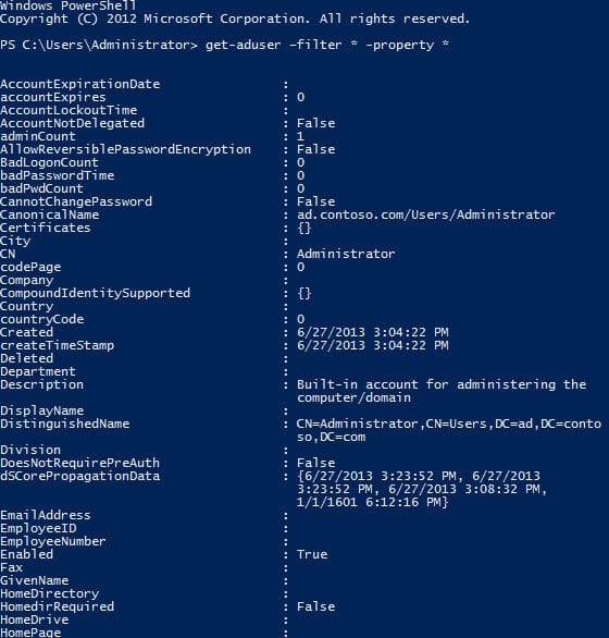 PowerShell in Windows Server 2012