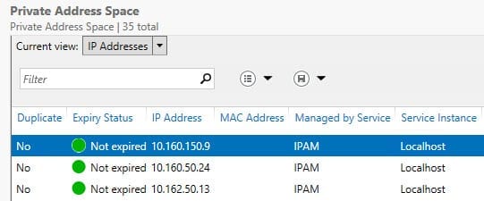 IP Address Management (IPAM): IP address fields