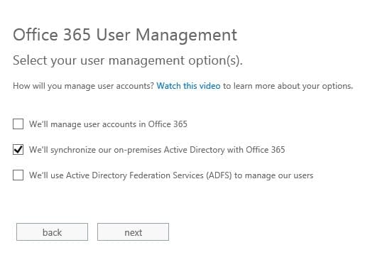 Sync Office 365 with AD: Prepare Directory Synchronization