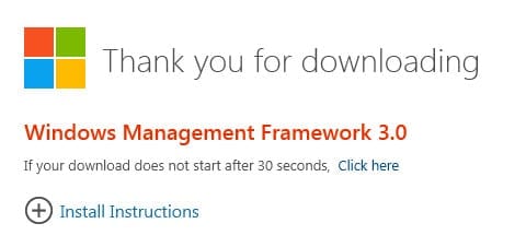 Download Windows Management Framework 3.0