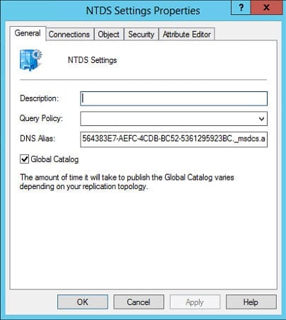 Make a domain controller a Global Catalog server