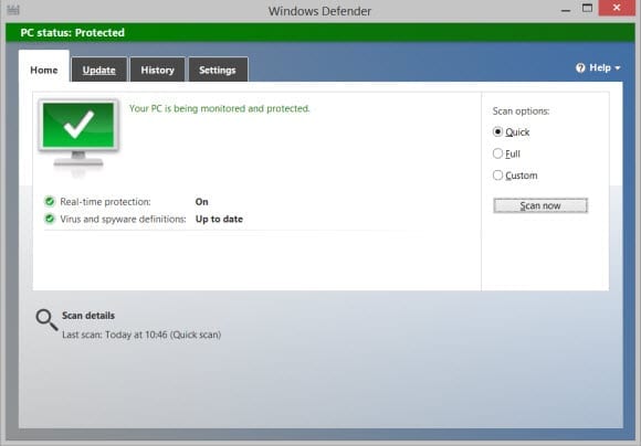 does microsoft security essentials work: windows defender