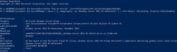 Set the Azure subscription in PowerShell 