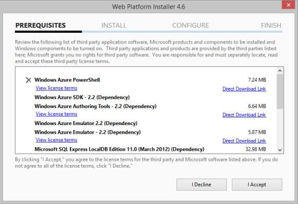 Setup Windows Azure PowerShell Management installer