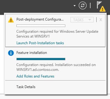 Windows Server Update Services Launch Post Installation tasks