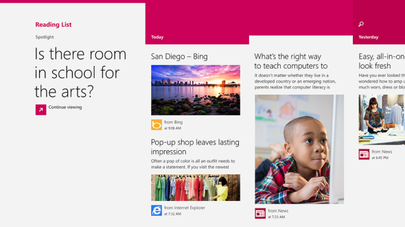 Reading List app for Windows 8 