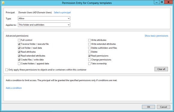 Configure an advanced security scenario in Windows Server 2012