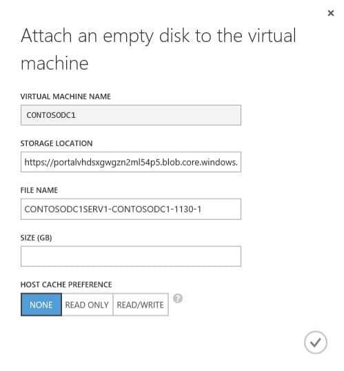 Attach a data disk to a VM in Windows Azure