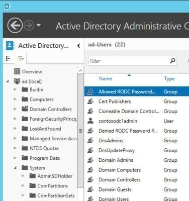 ADAC navigation pane